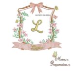 Matriz de Bordado - Ligia Brasao Raminho Flores