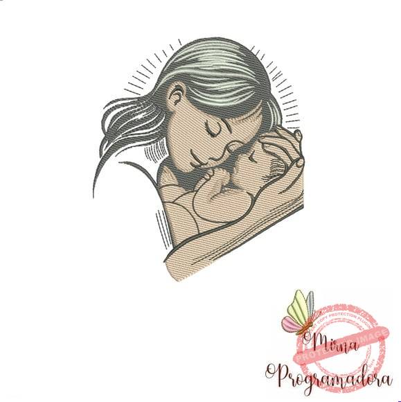 matriz-de-bordado-mae-e-filho-design Matriz de Bordado - Mãe e Filho - Imagem 1
