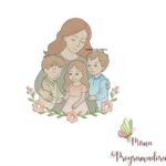Matriz de Bordado - Mãe e Filhos Ramos Florais
