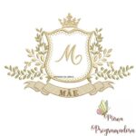 Matriz de Bordado Moldura Arabesco Mãe para bordar