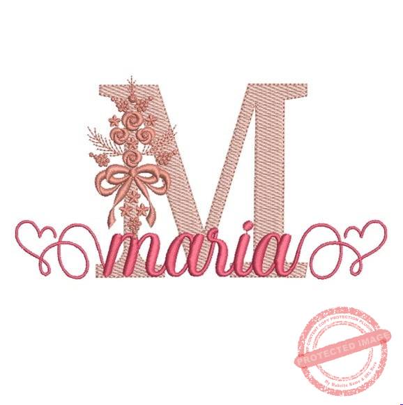 Matriz de Bordado - Maria (fazemos Qualquer Nome) - Matrizes da Mirna