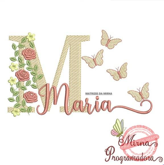 matriz-de-bordado-maria-fazemos-qualquer-nome-matriz-de-bordado-borboletas Matriz de Bordado - Maria (fazemos Qualquer Nome) - Imagem 1