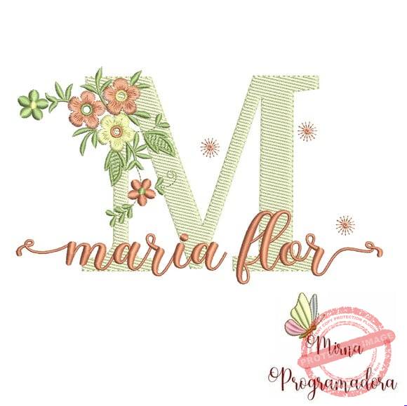 matriz-de-bordado-maria-flor-fazemos-qualquer-nome-matrizes-de-bordados-diversos Matriz de Bordado - Maria Flor (fazemos Qualquer Nome) - Imagem 1