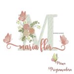 matriz de bordado maria flor