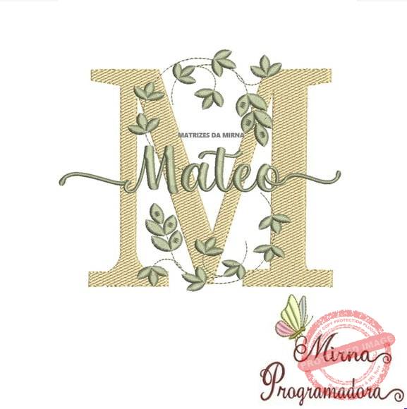 matriz-de-bordado-mateo-fazemos-qualquer-nome-matriz-de-bordado-folhas Matriz de Bordado - Mateo (fazemos Qualquer Nome) - Imagem 1