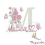 Matriz de Bordado - Melina (fazemos Qualquer Nome)