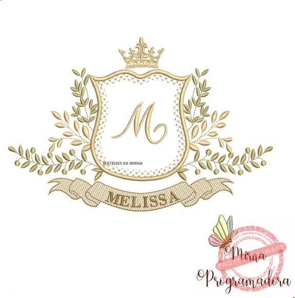 matriz-de-bordado-melissa-fazemos-qualquer-nome-bordado Matriz de Bordado Moldura Arabesco Melissa para bordar - Imagem 1