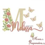 Matriz de Bordado - Melissa (fazemos Qualquer Nome)