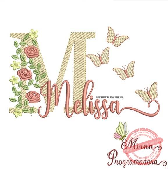 matriz-de-bordado-melissa-fazemos-qualquer-nome-matriz-de-bordado-rosas Matriz de Bordado - Melissa (fazemos Qualquer Nome) - Imagem 1
