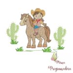 Matriz de Bordado Menina Cavalo