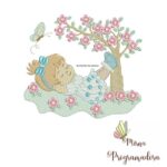 Matriz de Bordado - Menina na Árvore