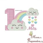 Matriz de Bordado - Mesversario 1mês (fazemos Qualquer Mês)