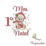 Matriz de Bordado Meu Primeiro Natal Ursinho