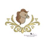 Matriz de Bordado - Moldura Arabesco Cavalinho
