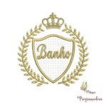 Matriz de Bordado - Moldura Coroa Aplique Banho