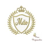 Matriz de Bordado - Moldura Coroa Aplique Mão