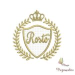 Matriz de Bordado - Moldura Coroa Aplique Rosto