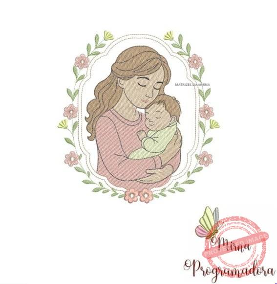 matriz-de-bordado-moldura-floral-mae-e-filho-matrizes-de-bordados-desenhos Matriz de Bordado - Moldura Floral Mãe e Filho - Imagem 1