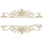 Matriz de Bordado - Moldura Floral Toalha