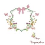 Matriz de Bordado - Moldura Flores