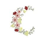 Matriz de Bordado - Moldura Flores Raminhos