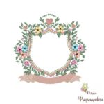Matriz de Bordado - Moldura Folhas Coração