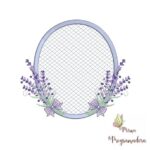 Matriz de Bordado - Moldura Lavanda