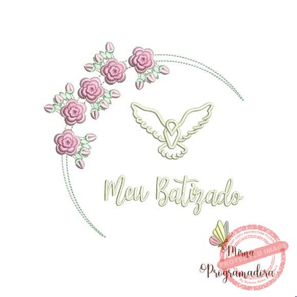 matriz-de-bordado-moldura-meu-batizado-pomba-pes Matriz de Bordado - Moldura Meu Batizado Pomba - Imagem 1