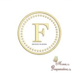 Matriz de Bordado - Moldura Redonda Letra F