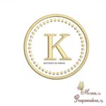 Matriz de Bordado - Moldura Redonda Letra K