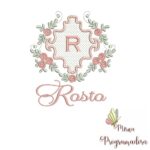 Matriz de Bordado - Moldura Toalha de Rosto Rosto