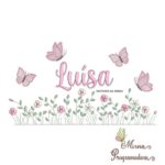 Matriz de Bordado Nome Luísa Jardim Flores