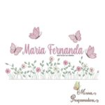 Matriz de Bordado Nome Maria Fernanda Jardim Flores