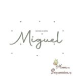 Matriz de Bordado - Nome Miguel com Poa