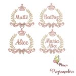 Matriz de Bordado Nomes Moldura Menina