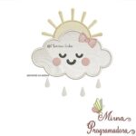 Matriz de Bordado - Núvem com Solzinho