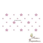 Matriz de Bordado Poá com Estrelas para Menina