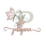 Matriz de Bordado - Pollyana 10cm(fazemos Qualquer Nome)