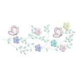 Matriz de Bordado - Raminho Flores Borboletas