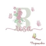 Matriz de Bordado - Rosa (fazemos Qualquer Nome)