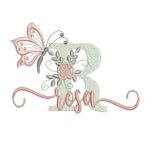 Matriz de Bordado - Rosa (fazemos Qualquer Nome)