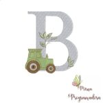 Matriz de Bordado - Trator Letra B