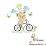 Matriz de Bordado - Ursinho de Bicicleta