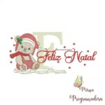 Matriz de Bordado - Ursinho Feliz Natal