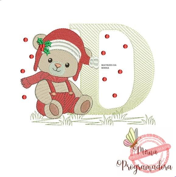 matriz-de-bordado-ursinho-natal-letra-d-matriz-de-bordado-ursinho-natal Matriz de Bordado Ursinho Natal Letra D - Imagem 1