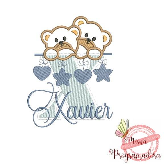 matriz-de-bordado-xavier-fazemos-qualquer-nome-matrizes-de-bordados-urso Matriz de Bordado - Xavier (fazemos Qualquer Nome) - Imagem 1