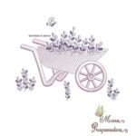 Matrizes de Bordados - Carrinho de Mao com Lavanda