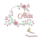 Matriz de Bordado Alicia Moldura Floral (2)