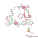 Matriz de Bordado Ayla Moldura Floral