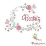 Matriz de Bordado Beatriz Moldura Floral